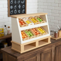 Mini Bread Cabinet Simulation Dollhouse Bakery Shelf Realistic Detail Tiny Bakery Display Case for Pretend Play