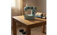 Mini Desktop Sewing Machine Top Thread Guide Tabletop Sewing Machine Home Appliance Electric Light Blue