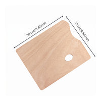 Natural Wood Grain Unfinished Wooden Palette Right and Left Hand Use Wooden Paint Palette Lightweight Art Supply Easy to Clean