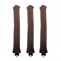 3 Pieces Fastening Hooks Heatless Curling Rod Soft Textile-wrappedCovered Curling Rod No Heat Damage Flexible Hair Curler Wave Maker
