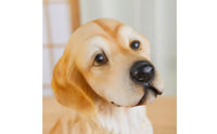 Handmade Craft Lifelike Dog Statue Detailed Craftsmanship Realistic Dog Figurine Hand-Painted for Pet Owners, Garden, Patio, Office
