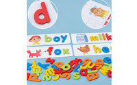 Spelling Game with Flash Cards Educational Spelling Game with Cards Letter Matching Toy Lowercase Wooden Matching Letters Toy