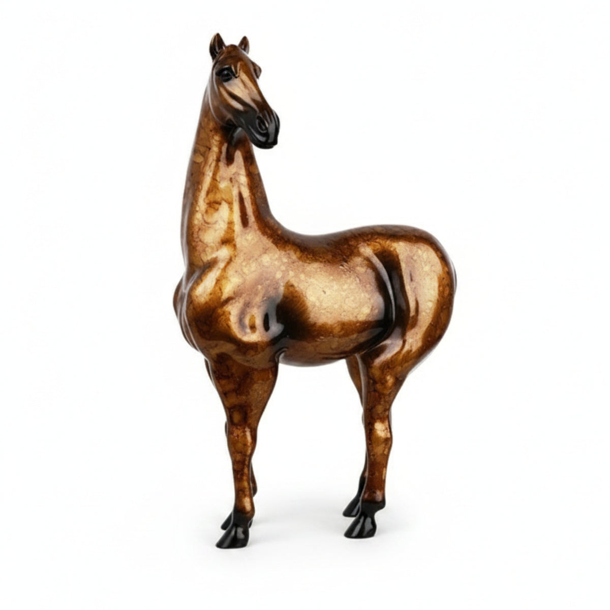 Resin Horse Sculpture Mottled Home Decoration Long Legs