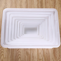 Rectangular Plastic Storage Bin for Kitchen, Supermarket, Food Prep, BBQ, and General Organization