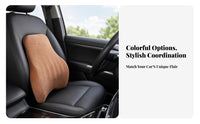 Skin-Friendly Car Support Cushion Flannel-Like Ergonomic Support Pillow Soft Cover Ergonomic Backrest Pillow Pain Relief