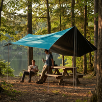 Outdoor 6x6m Cotton Canvas Tarp Shelter for Camping & Events