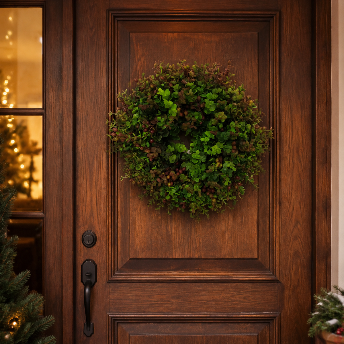 Artificial Wreath All Year Round, Eucalyptus Wreath 30-100cm, Door Decoration For Front Door And Outdoor Area, Nordic Summer Wreath