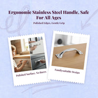 Stainless Steel Handle, Aluminum Alloy Cabinet Pull, Drawer Door Handle, sturdy, rust-resistant, easy to install