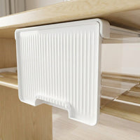 Desk Organiser Drawer, Under Desk Storage Drawer 18L, No Drill Slide Out Under Desk Storage for Office Supplies, Cables & USB Sticks, Nordic White