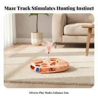 Washable Feather Ball Track Toy Smooth Surface Cat Ball Track Mental Stimulation Self Play Cat Toy Multi-Level for Cats