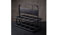 Water Bottle Rack with Handle Foldable Water Bottle Carrier Two-Tier for Coaches, Athletes, Sideline