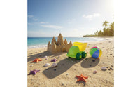 9 Pieces Vibrant Colors Sand Toy Set Portable Kids Sand Digging Toys Rounded Edges Beach Pail and Shovel Set Cute Creature Molds for Toddlers
