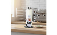 Freestanding Decorative Chef Figurine Paper Towel Dispenser Stable Base Chef Paper Towel Holder Heavy Duty Standing Kitchen Roll Stand Hand-Painted for Cafe
