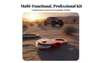 10 Ton Capacity Winch Recovery Kit Reinforced Loops Away-Road Recovery Gear Set Multi-Use Snatch Block and Tow Strap Kit Greaseable Pulley for 4x4 Enthusiasts, Truck Owners, Arborists, Winching, Emergency Situations, Outdoor