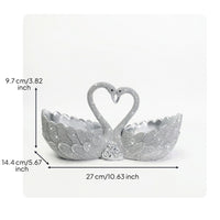 Swan Storage Ornament Romantic Swan Organizer Decor Exquisite Scalloped for Entryway, Dresser