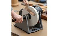 Heavy-Duty Hand-Crank Grinder Sturdy Bench Grinder with Corundum Wheel Long-Lasting Hand Crank Grinder Multi-Purpose for Craftsmen, Woodworkers, Workshop, Garage