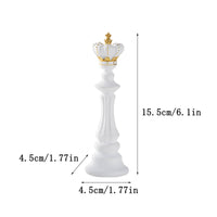 Chess Figurine Carved Chess Piece Statue Tabletop Ornament for Collectors, Study, Desk