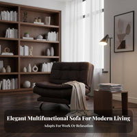 Multi-Functional 3-Seater Fold-extendable Bed Foldable Design Pull-extendable Foam Sofa Bed two-in-singleUse Office Furnishing Space Saving for Business Owners, Apartment Dwellers, Homeowners, Reception Area, Guest Room, Bedroom
