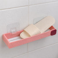 Wall-Mounted Slipper Rack for Bathroom, Punch-Free Multi-Layer Space-Saving Organizer