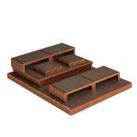 Bracelet Display Stand Velvet Finish Multi-Tier Bracelet Stand Leatherette Surface Tabletop Jewelry Display for Live Streamers