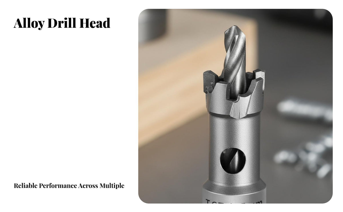 6 Pieces Alloy Hole Opener High Hardness Set Wear Resistant Metal Cutting Boring Tool for DIY Enthusiasts, Home Renovation, Carpentry, Garage