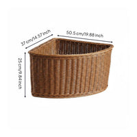 5 Pieces Space-Saving Fan Shape Basket Lightweight Triangular Storage Basket Stackable Triangular Storage Bin Open Top for Closet, Bedroom, Living Room
