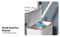 Toilet Brush Accesses Tight Corners Toilet Brush Set Hands Disposal