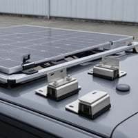 4 Pieces Roof Rack Solar Mount Threaded Bolts Solar Panel Mounting Kit Roof Rack Bracket Corrosion Resistant Energy Hardware