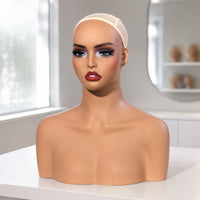 Mannequin Head and Shoulders PVC Female Mannequin Bust Realistic