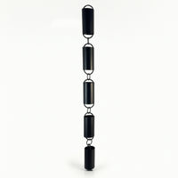 Rain Chain Decorative Rain Chain with Cylindrical Cups Downspout Replacement Aluminum Alloy Gutter Accessory Black