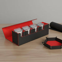 5-in-1 Deck Box Large Capacity 5 in 1 Deck Case Interchangeable Card Storage Box Soft Fuzzy Interior Lining Detachable Card