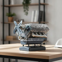 V8 Engine Model Kit Desktop Mini V8 Engine Kit STEM for Classroom, Adults, Teens