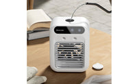 Compact Mini Air Cooler White Evaporative Air Cooler Perforated Vents Mist Fan Humidifying