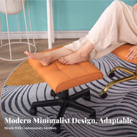 Swivel Function Adjustable Rolling Footrest Compact Size Rolling Leg Rest Multi-Functional Footstool Padded Cushion for Beauticians, Spa Technicians, Home Users, Under Desk, Beauty Salon, Living Room