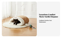 Enclosed Design Cat Sleeping Bag Warm Pet Sleeping Bag for Small Dog Owners, Indoors, Living Room, Car Travel
