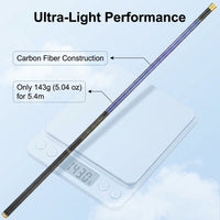 Telescopic Carbon Fiber Carp Fishing Rod 6H Power for Beginners Lake Travel Pole