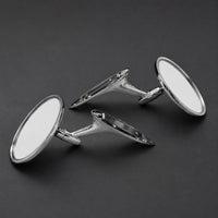Vintage Style Chrome Rearview Mirror Zinc Alloy Classic Car Mirror Round Face Auto Accessory Mounting Hardware