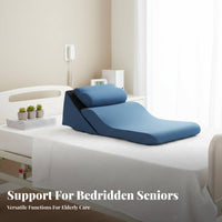 Washable Cover Bedridden Patient Positioning Pillow Multi-Functional Adjustable Bed Incline System for Elderly, Bedroom, Hospital