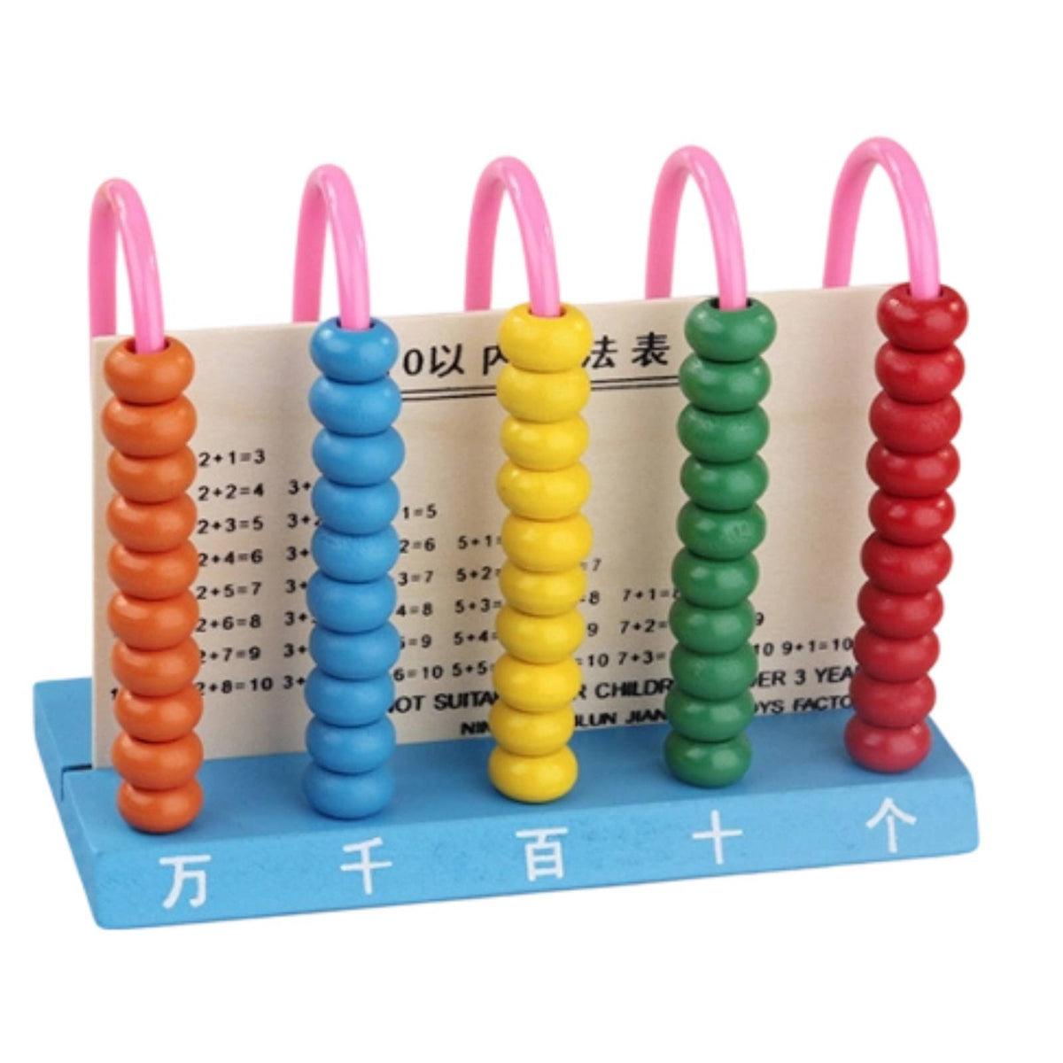 Wooden Abacus Educational Wooden Bead Abacus Bead Counting Toy Colorful Hands-on for Preschoolers, Preschool, Classroom