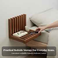 Space-Saving Fold-down Nightstand suspended Appearance Foldable partition Shelf Multi-Functional Bedside Rack Minimalist and appearance for Apartment Dwellers, Minimalists, Students, Bedroom, Dorm Room, Entryway