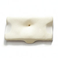 Ergonomic Neck Contour Pillow Contoured Pillow with Memory Foam Supportive Textured Knit for Sleeping