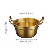 Double Handle Ramen Pot Round Cooking Gear Small