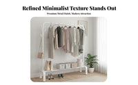 Rolling Clothes Rack Multifunctional Portable Garment Rack Space Saving Standing Clothing Stand with Shelf for Families, Bedroom, Living Room