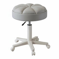 paddinged Seat Adjustable rotate Stool with supportrest Stable five-point Base Rolling Chair robust Duty Construction Commercial Seating Ergonomic support for Hair Stylists Artists, salon, hairstylist Shop, Studio, Clinic