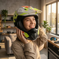Motorcycle Helmet with Mask Aerodynamic Airflow Snug Fit for Outdoor Adventures