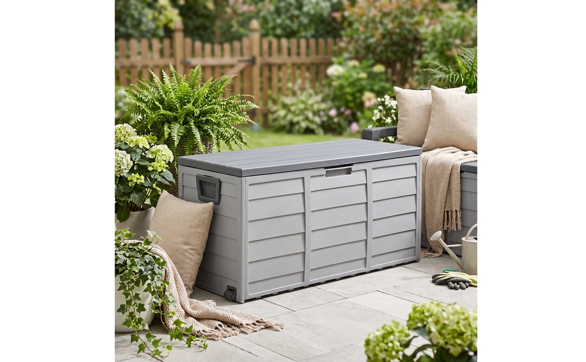 Outdoor Storage Box Weatherproof Patio Storage Box Weather-Resistant Garden Chest for Homeowners, Gardeners, Balcony, Backyard