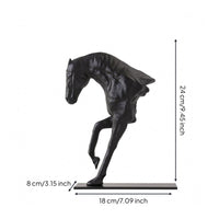 Stylized Abstract Horse Sculpture Compact Resin Horse Sculpture Slim for Office
