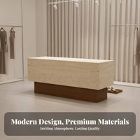 Clothing Store Island Table Multi-Use Modern Cashier Counter Sturdy Construction Merchandise Display Cabinet for Retailers, Boutiques, Salons