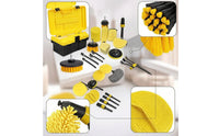 27 Pieces Car Cleaning Kit with Case Portable Polishing Pad Ergonomic for Garage