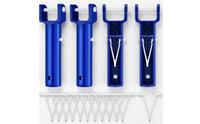 4 Pieces White V Clips Telescopic Rod Clip Handle U-Shaped Clamp Suction Head Clip Handle Cross Pin